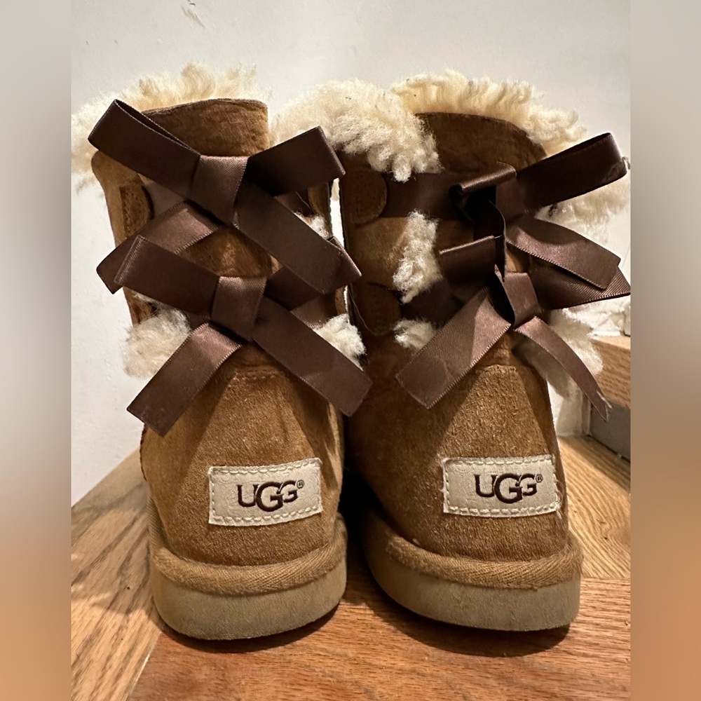 Uggs Bailey boots with satin bows